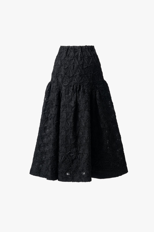 FLOWER MIDI SKIRT