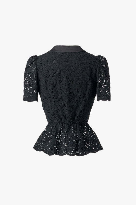 LACE PEPLUM BLOUSE