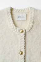 WOOL PILE KNIT  CARDIGAN