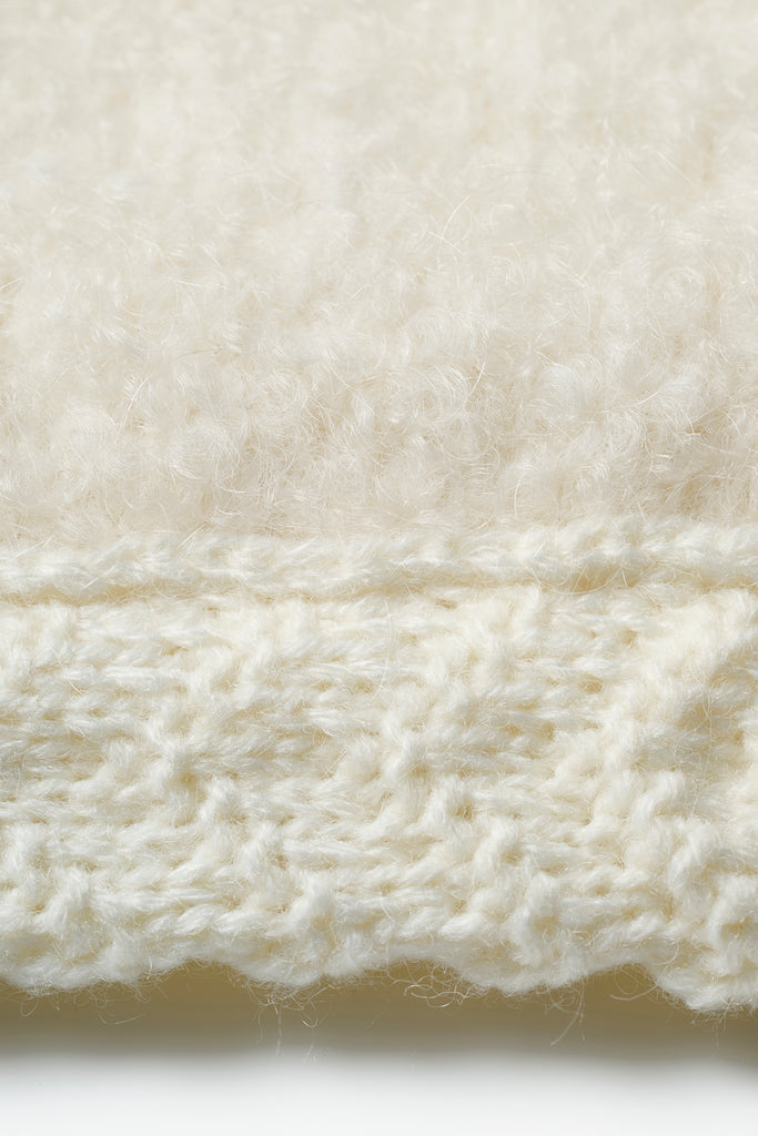 WOOL PILE KNIT  CARDIGAN