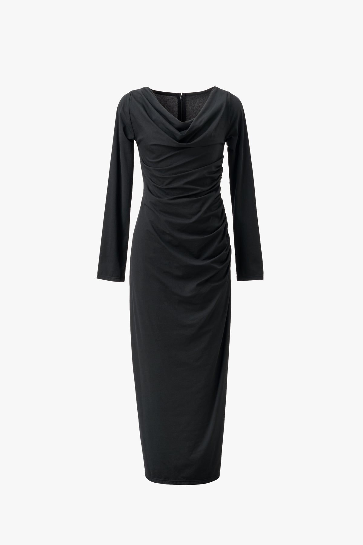 CASCADE DRAPE DRESS