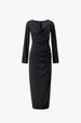 CASCADE DRAPE DRESS