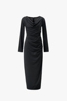 CASCADE DRAPE DRESS