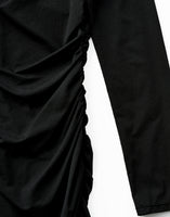 CASCADE DRAPE DRESS