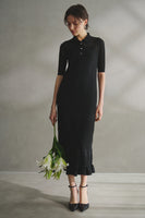 KNIT COMBI DRESS