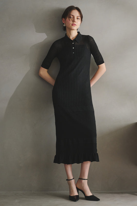 KNIT COMBI DRESS