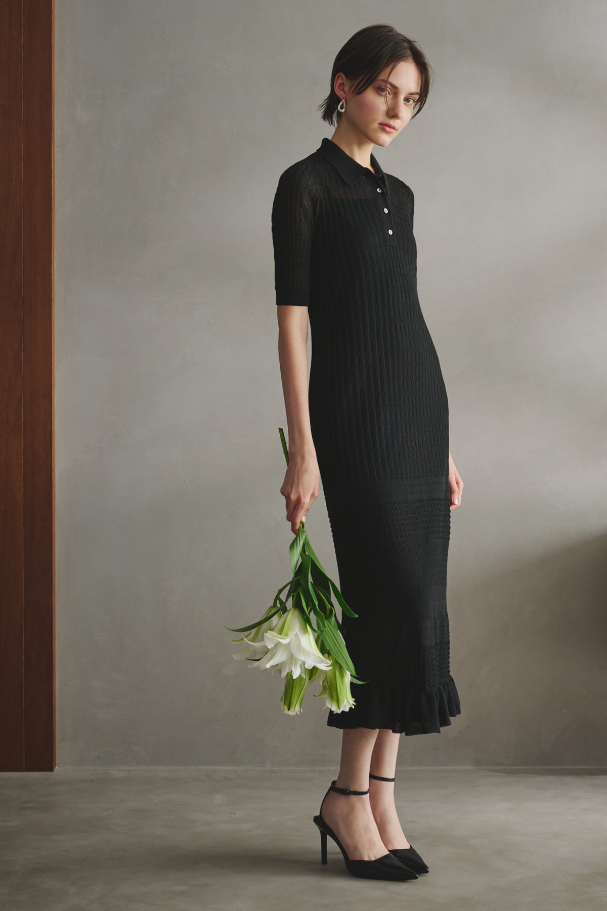 KNIT COMBI DRESS