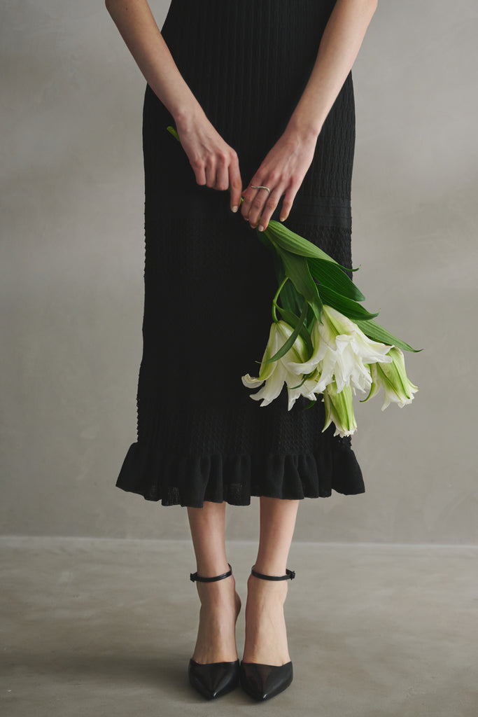 KNIT COMBI DRESS