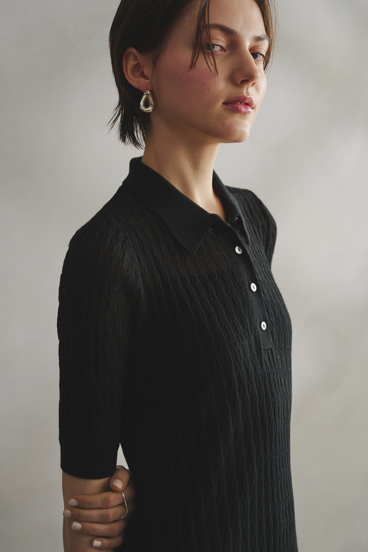 KNIT COMBI DRESS