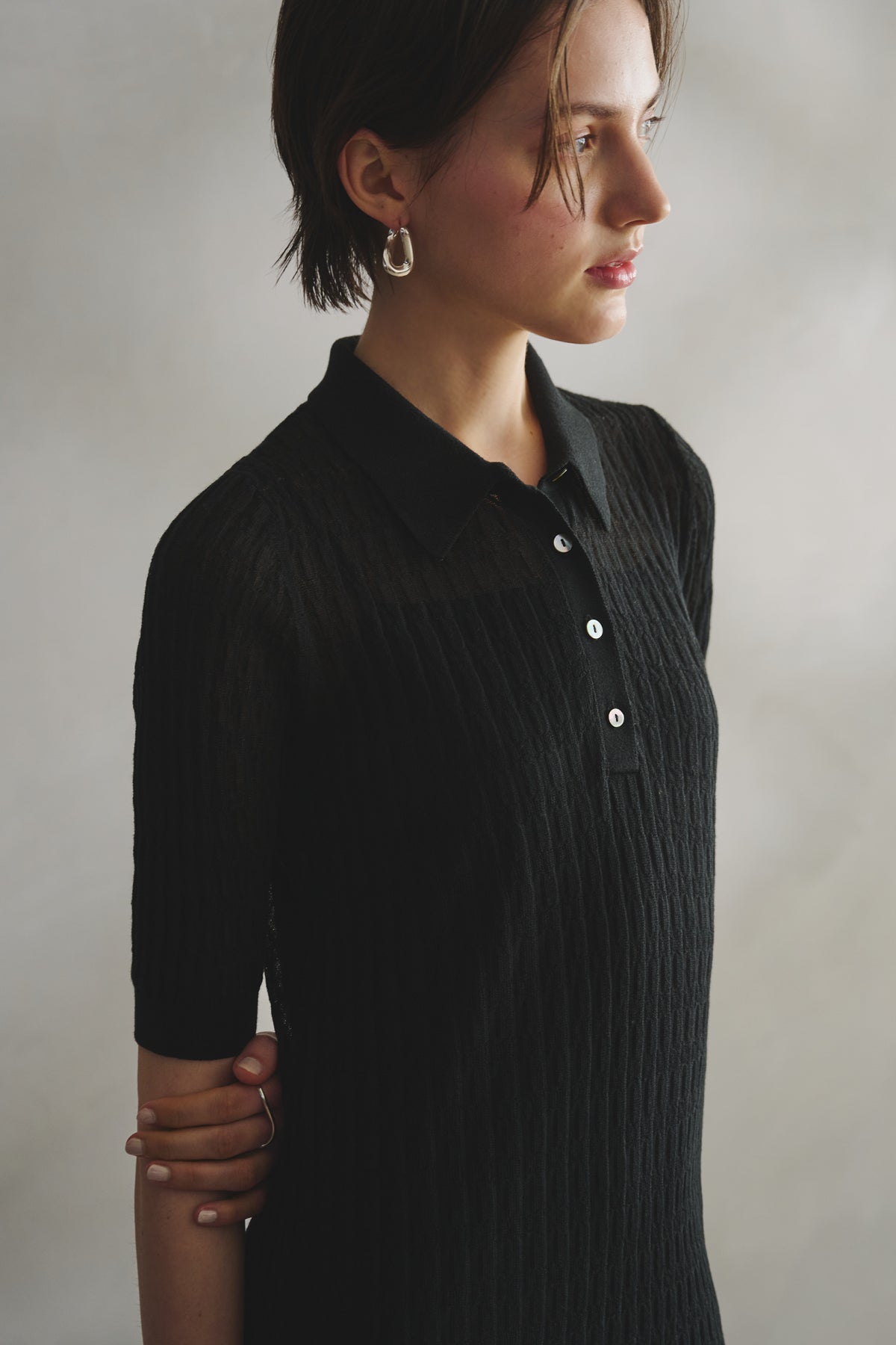 KNIT COMBI DRESS