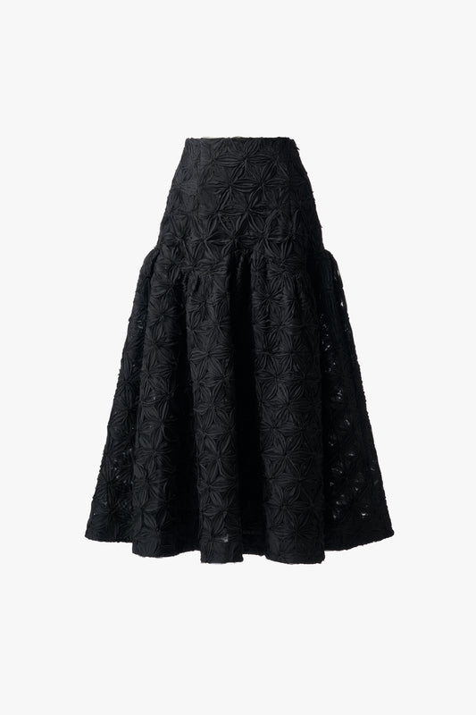 FLOWER MIDI SKIRT