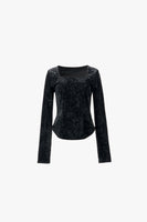 FRAME VELOURS TOP