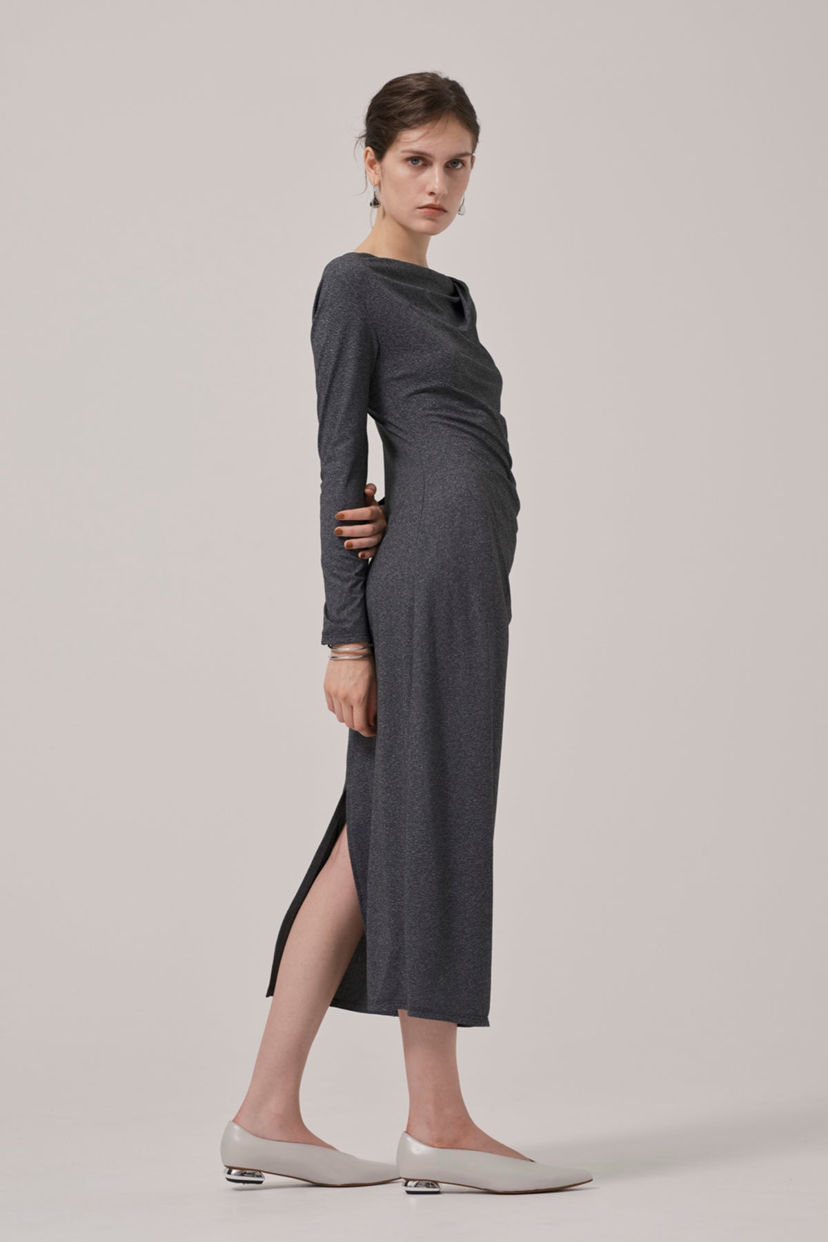 CASCADE DRAPE DRESS
