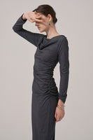 CASCADE DRAPE DRESS