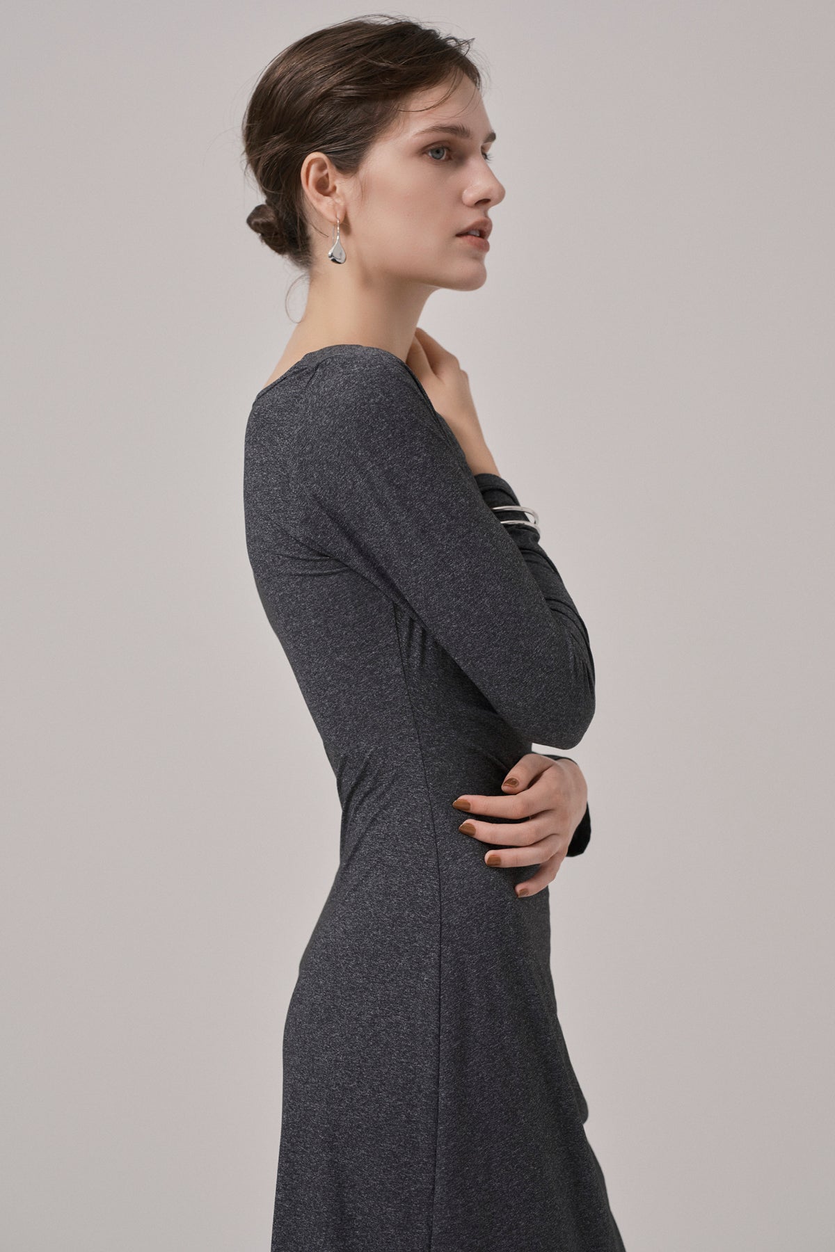 CASCADE DRAPE DRESS