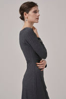 CASCADE DRAPE DRESS