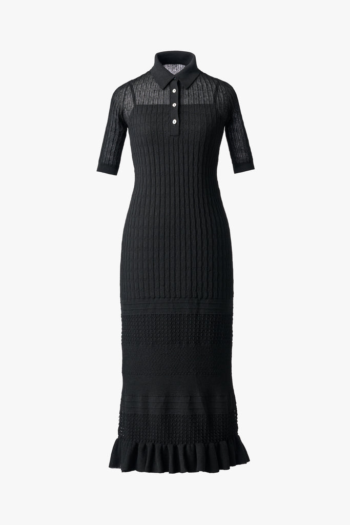 KNIT COMBI DRESS