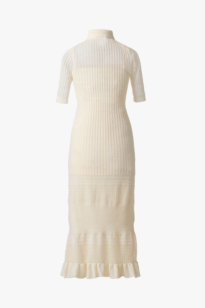 KNIT COMBI DRESS