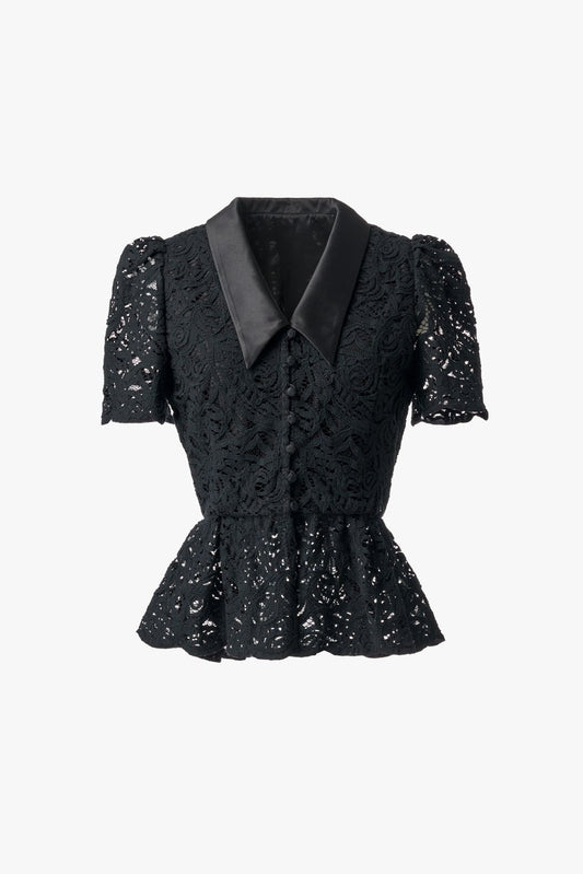 LACE PEPLUM BLOUSE
