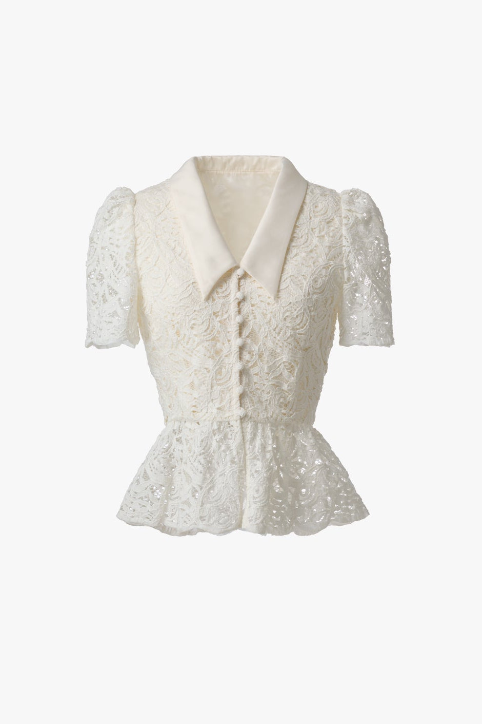 LACE PEPLUM BLOUSE