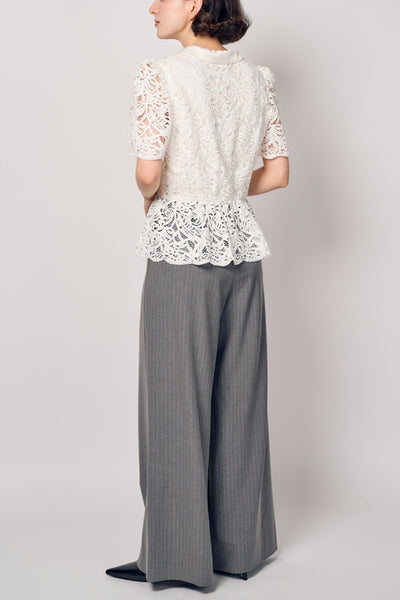LACE PEPLUM BLOUSE スナップ 6