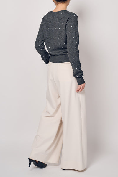 PEARL KNIT CARDIGAN スナップ 2