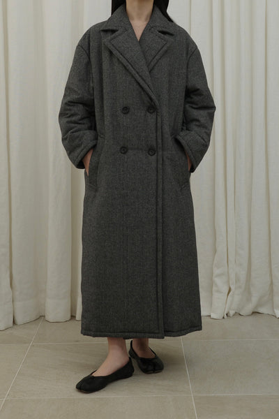 PADDED LONG COAT スナップ 1